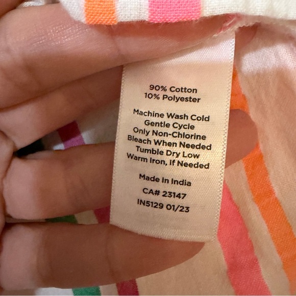 Talbots Multicolor Striped Tunic Top - Picture 5 of 9